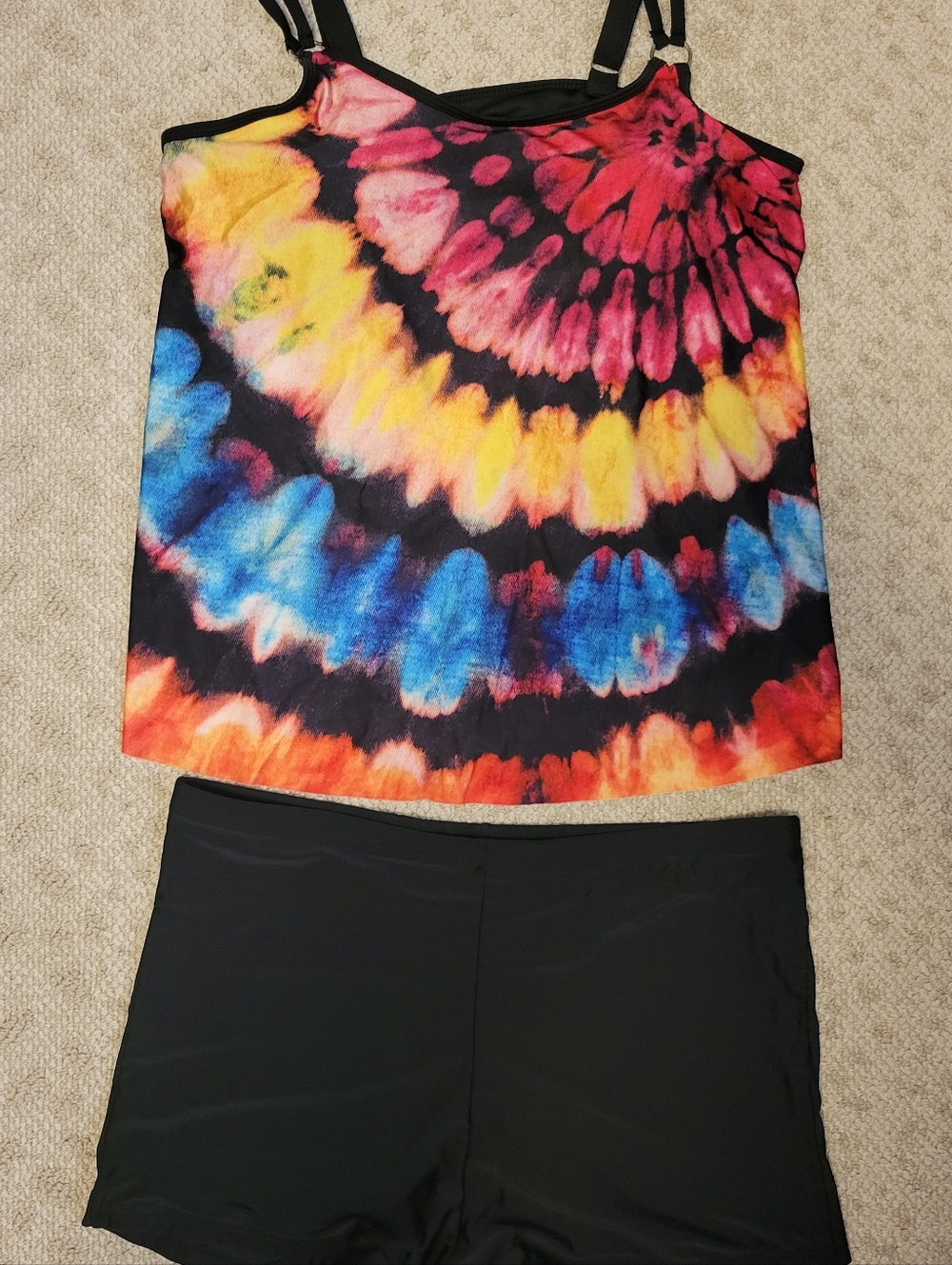 Tie-Dye Tankini Swim Suit 2X-3X